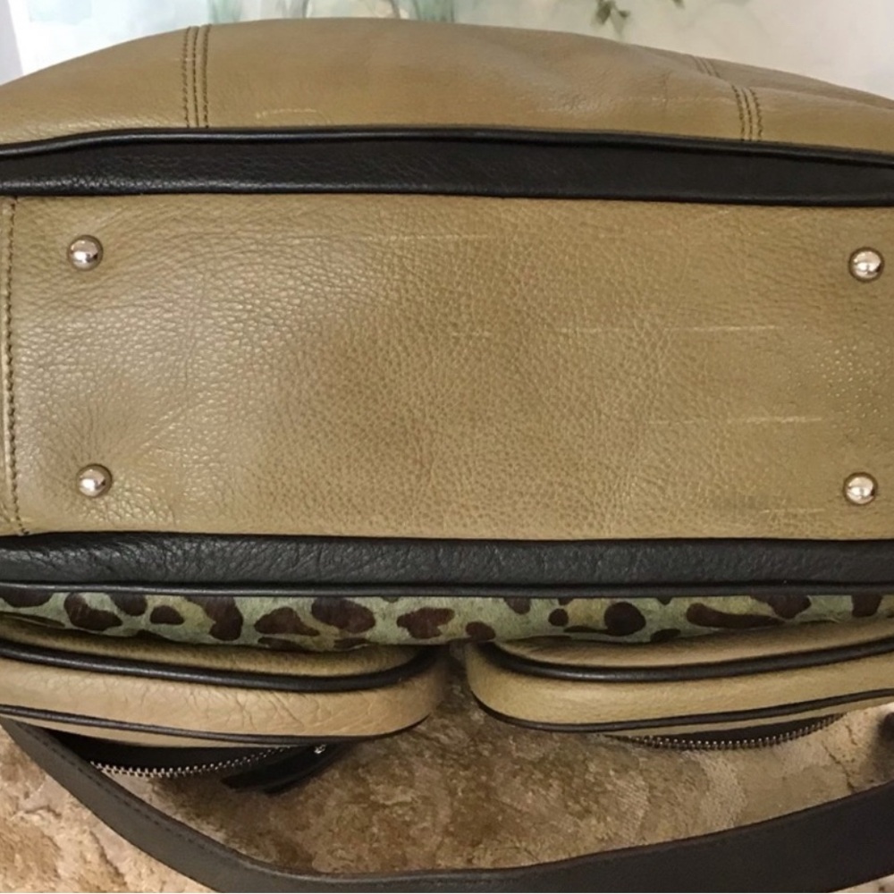 Aimee Kestenberg Green and Black Leopard Satchel - Picture 11 of 11